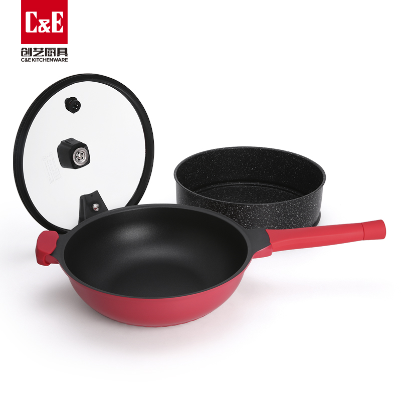 C&E Kitchenware Steam wok with mild pressure
